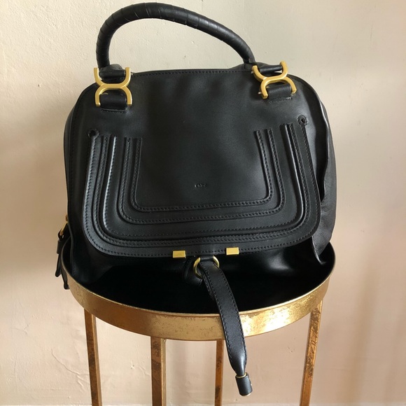 Chloe Handbags - Authentic Black Chloe Marcie Leather medium Tote